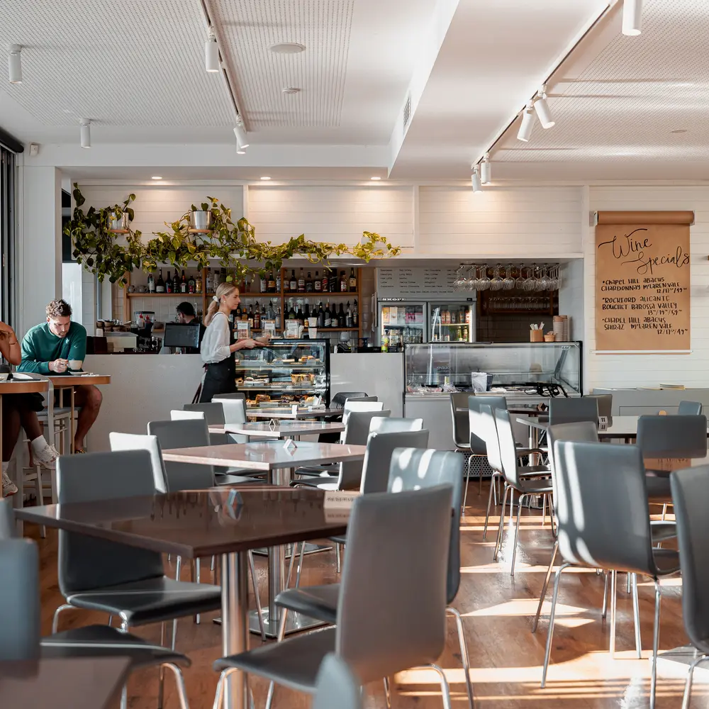 Completed interior of the Mediterranean Cafe Ristorante fit-out by NDK Constructions