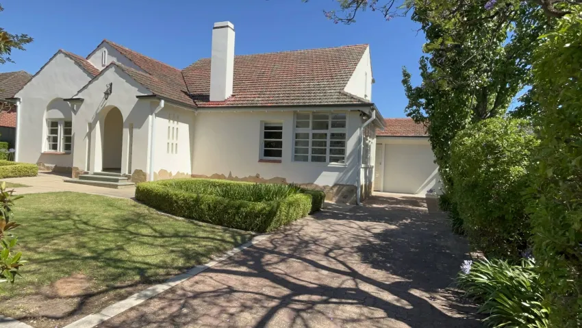 Front of a renovated house.
